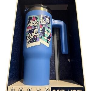 Life Is Good Blue Travel Mug with Cartoon Panel Artwork